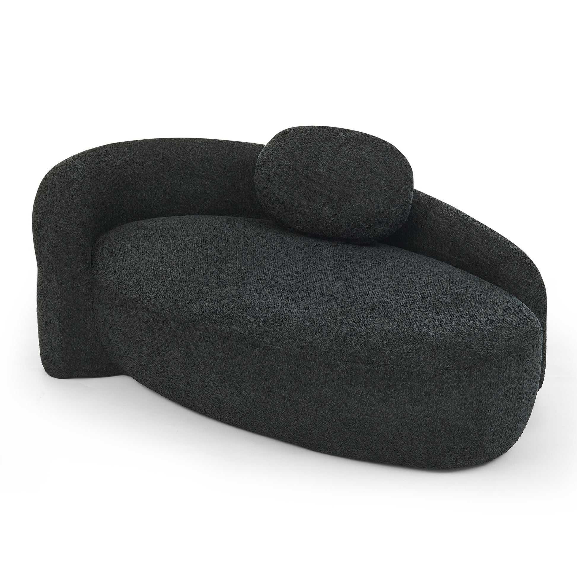 Fabric Compression Sofa — 1-Seat — Black
