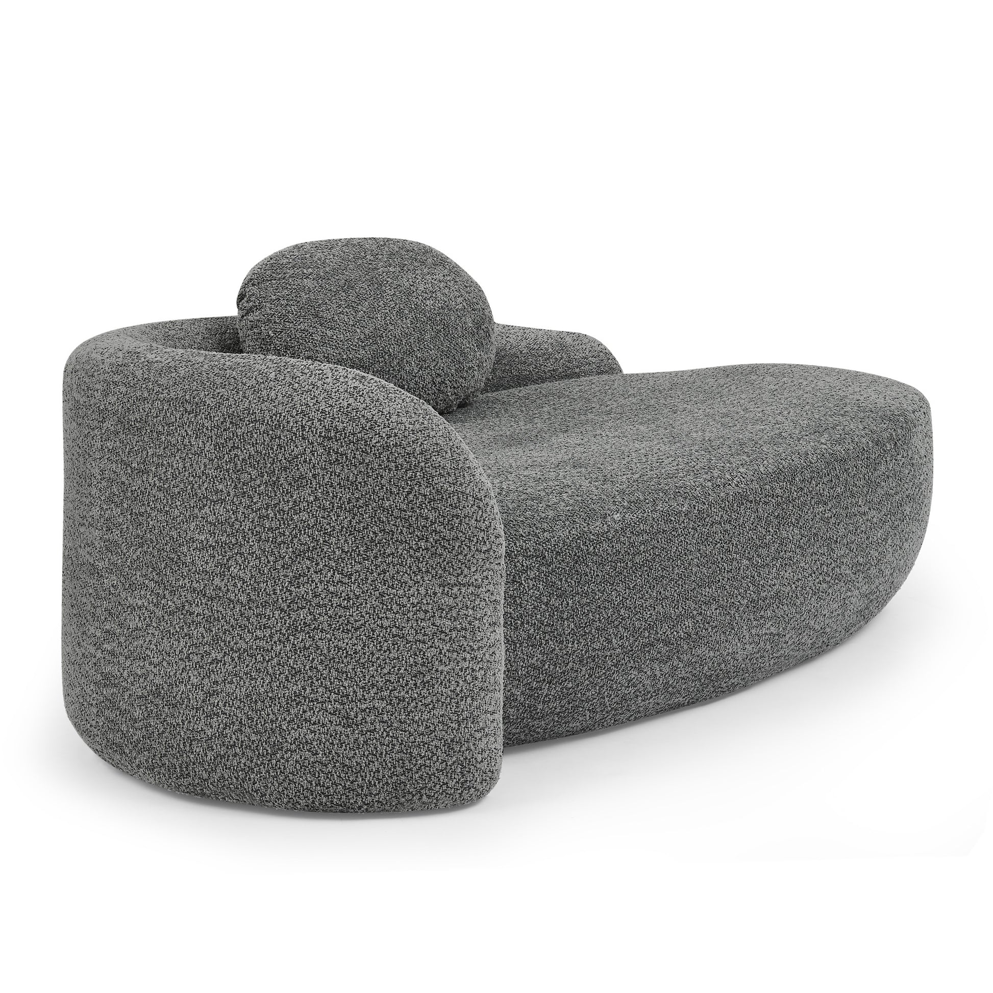 Fabric Compression Sofa — 1-Seat — Dark Gray
