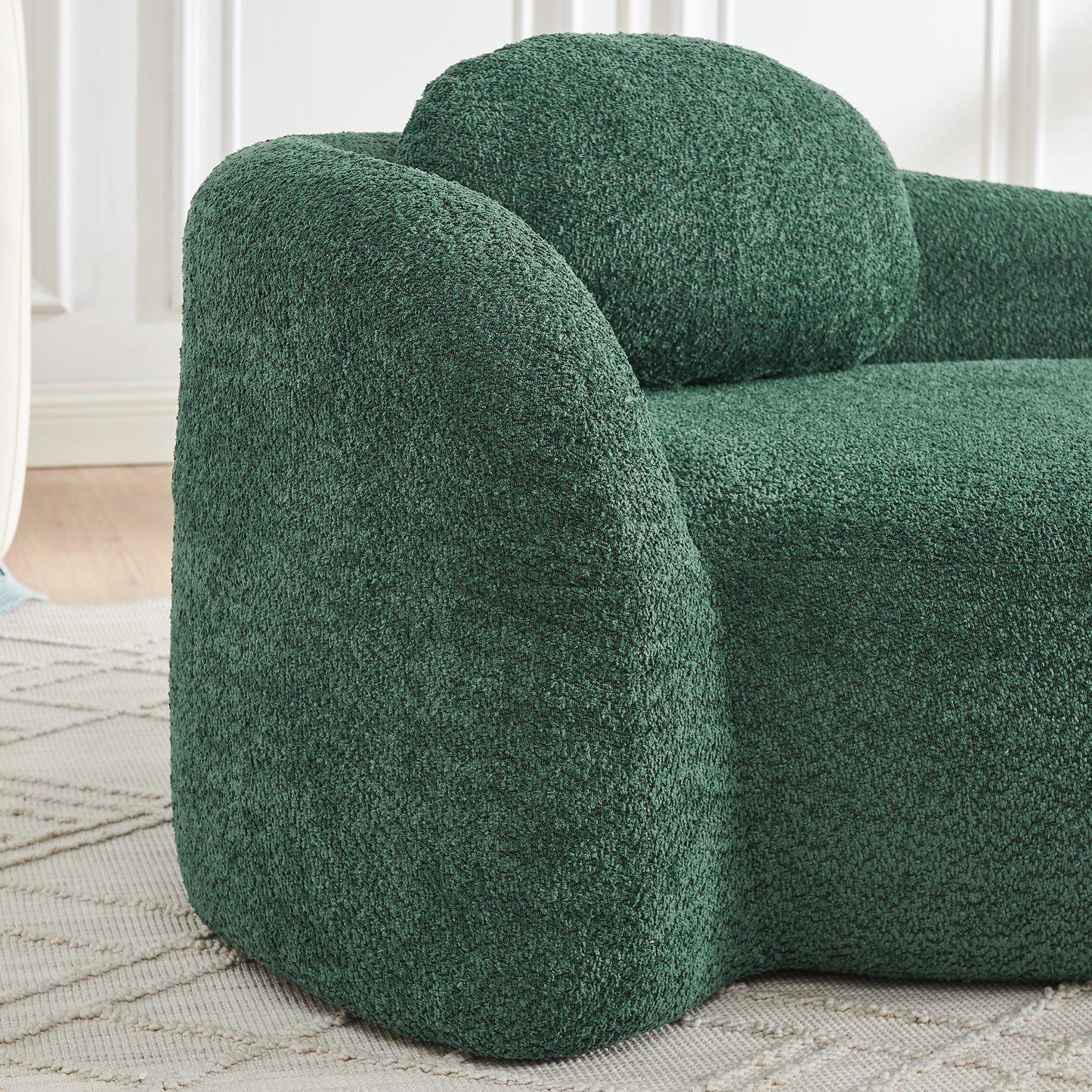 Fabric Compression Sofa — 1-Seat — Green