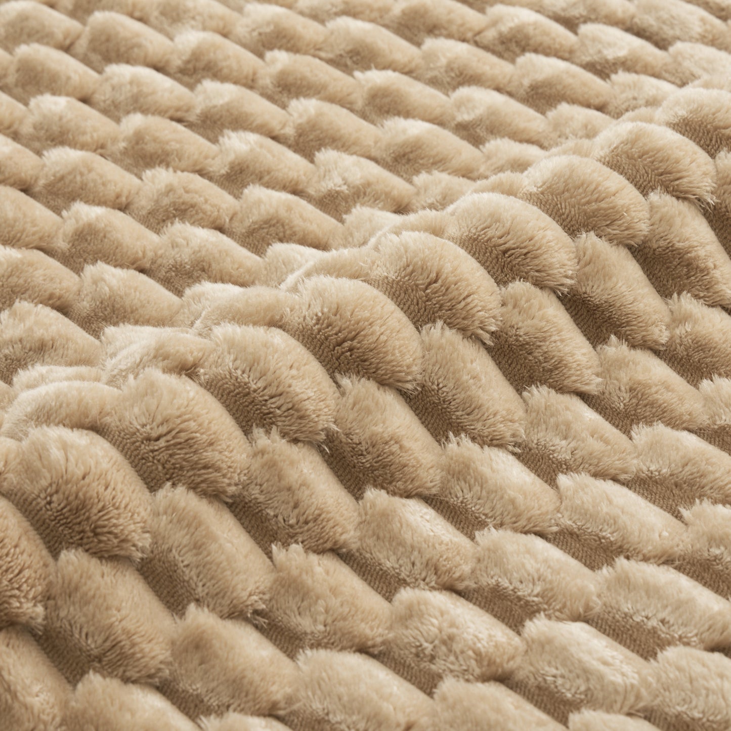 Flannelette Compression Sectional — 2/3/4-Seat — Light Camel / 4-Seat