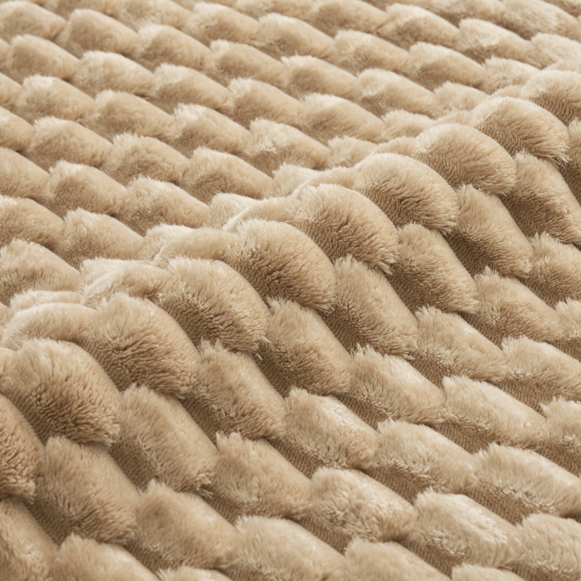 Flannelette Compression Sectional — 2/3/4-Seat — Light Camel / 4-Seat